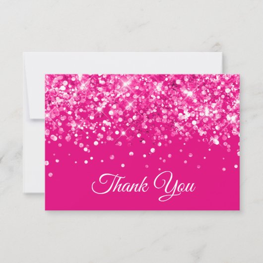 きらびやかなホットピンクスイーツ16 サンキューカード (正面)