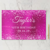 きらびやかなホットピンクフォイル50誕生日 ペーパーパッド (インサイチュ)