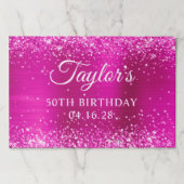 きらびやかなホットピンクフォイル50誕生日 ペーパーパッド (正面)