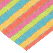 きらびやかなメリーで明るい色は縞で飾ります ショートテーブルランナー (コーナー)