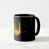 きらびやかなモスクおよび月のコーヒー・マグ マグカップ (正面右)