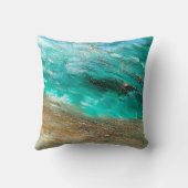 きらびやかなモダン抽象芸術パーソナライズされたファミリ名 クッション (裏面)