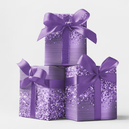 きらびやかなライトパープルグラム ラッピングペーパーシート