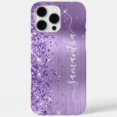 きらびやかなライトパープルグラームのシグネガーリークション Case-Mate iPhoneケース (裏面)