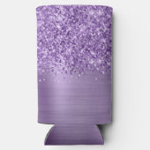 きらびやかなライトパープルGlamスクリプト名 スリム缶クーラー (裏面)