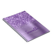 きらびやかなライトパープルGlamスクリプト名 ノートブック (右側)