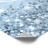 きらびやかなライトブルーフォイルスウィート16へようこそ ポスター (角)