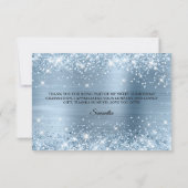 きらびやかなライトブルーフォイルスウィート16 サンキューカード (裏面)