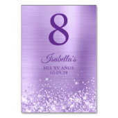 きらびやかなラベンダーフォイルMis XVアニョス テーブルナンバー (裏面)