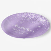 きらびやかなラベンダーフォイルMis XVアニョス ペーパープレート (アングル)