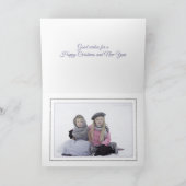 きらびやかな休日のオーナメント写真クリスマスカード シーズンカード (内部)