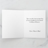 きらびやかな埃っぽいピンクビッグハッピーバースデー カード (内部)