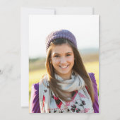 きらびやかな埃っぽいブルーフォイル甘い16写真 招待状 (裏面)