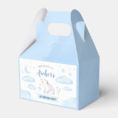 きらびやかな小さな星のお願いボックス、男の子のシャワー フェイバーボックス (正面サイド)