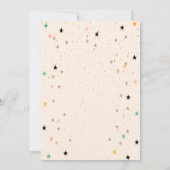 きらびやかな小さな星のケーキ星ベビーシャワー 招待状 (裏面)