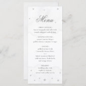 きらびやかな小さな星の灰色の赤エレガントちゃんシャワー メニュー (正面/裏面)