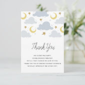 きらびやかな小さな星の赤ちゃんシャワーサンキューカード サンキューカード (スタンド正面)