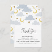 きらびやかな小さな星の赤ちゃんシャワーサンキューカード サンキューカード (正面/裏面)