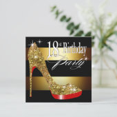 きらびやかな小剣は第18誕生会を縞で飾ります 招待状 (スタンド正面)