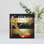 きらびやかな小剣は第40誕生会を縞で飾ります 招待状 (スタンド正面)