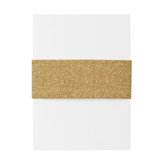 きらびやかな招待状用帯のフェイクな金ゴールドのグリッター 招待状ベリーバンド (裏面例)