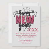 きらびやかな新年のカスタマイズ可能な写真 シーズンカード (正面)