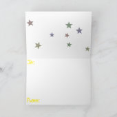 きらびやかな星クリスマス シーズンカード (内部)