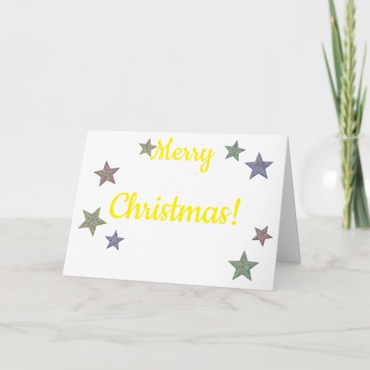 きらびやかな星クリスマス シーズンカード (正面)