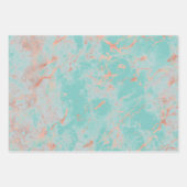 きらびやかな星バラ金ゴールドマーブルシルバー葉ズ ラッピングペーパーシート (正面2)