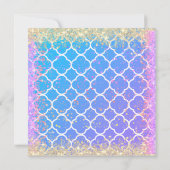 きらびやかな星空お洒落ユニコーン誕生日 カード (裏面)