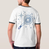きらびやかな星、無限デジタル時代のビーコン Tシャツ (裏面)