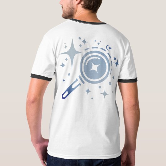きらびやかな星、無限デジタル時代のビーコン Tシャツ (裏面フル)