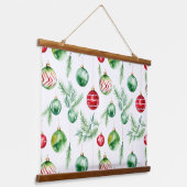 きらびやかな木の上の宝物クリスマス 吊り下げ型タペストリー (傾斜あり)