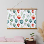 きらびやかな木の上の宝物クリスマス 吊り下げ型タペストリー (寝室)