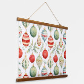 きらびやかな木の上の宝物クリスマス 吊り下げ型タペストリー (傾斜あり)