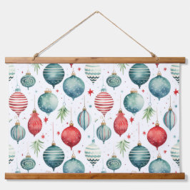 きらびやかな木の上の宝物クリスマス 吊り下げ型タペストリー