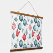 きらびやかな木の上の宝物クリスマス 吊り下げ型タペストリー (傾斜あり)