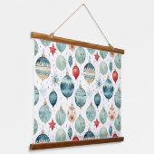 きらびやかな木の上の宝物クリスマス 吊り下げ型タペストリー (傾斜あり)