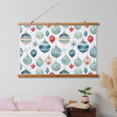 きらびやかな木の上の宝物クリスマス 吊り下げ型タペストリー (寝室)