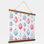 きらびやかな木の上の宝物クリスマス 吊り下げ型タペストリー (傾斜あり)