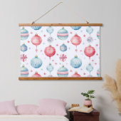 きらびやかな木の上の宝物クリスマス 吊り下げ型タペストリー (寝室)