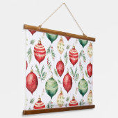 きらびやかな木の上の宝物クリスマス 吊り下げ型タペストリー (傾斜あり)