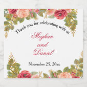 きらびやかな水のカラーバラ スパークリングワインラベル (シングルラベル)