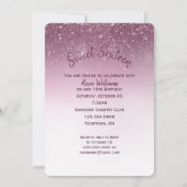 きらびやかな甘い16誕生日パーティー 招待状 (正面)