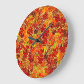 きらびやかな秋メープル葉の ラージ壁時計 (傾斜)