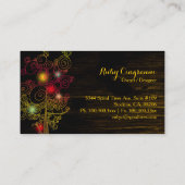 きらびやかな素朴スパイラルツリーズファッション 名刺 (裏面)