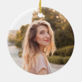 きらびやかな紫のアメジストガラス名写真 セラミックオーナメント (裏面)