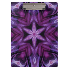 きらびやかな紫の万華鏡のように千変万化するパターンハートグラデーション クリップボード