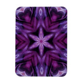 きらびやかな紫の万華鏡のように千変万化するパターンハートグラデーション マグネット (縦)