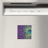 きらびやかな紫の孔雀結婚の磁石 マグネット (インサイチュ (食洗機))